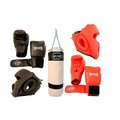 Shelter Shelter S106 Boxing Headgears & Pro Boxing Gloves with Punching Bag - 2 Pairs S106